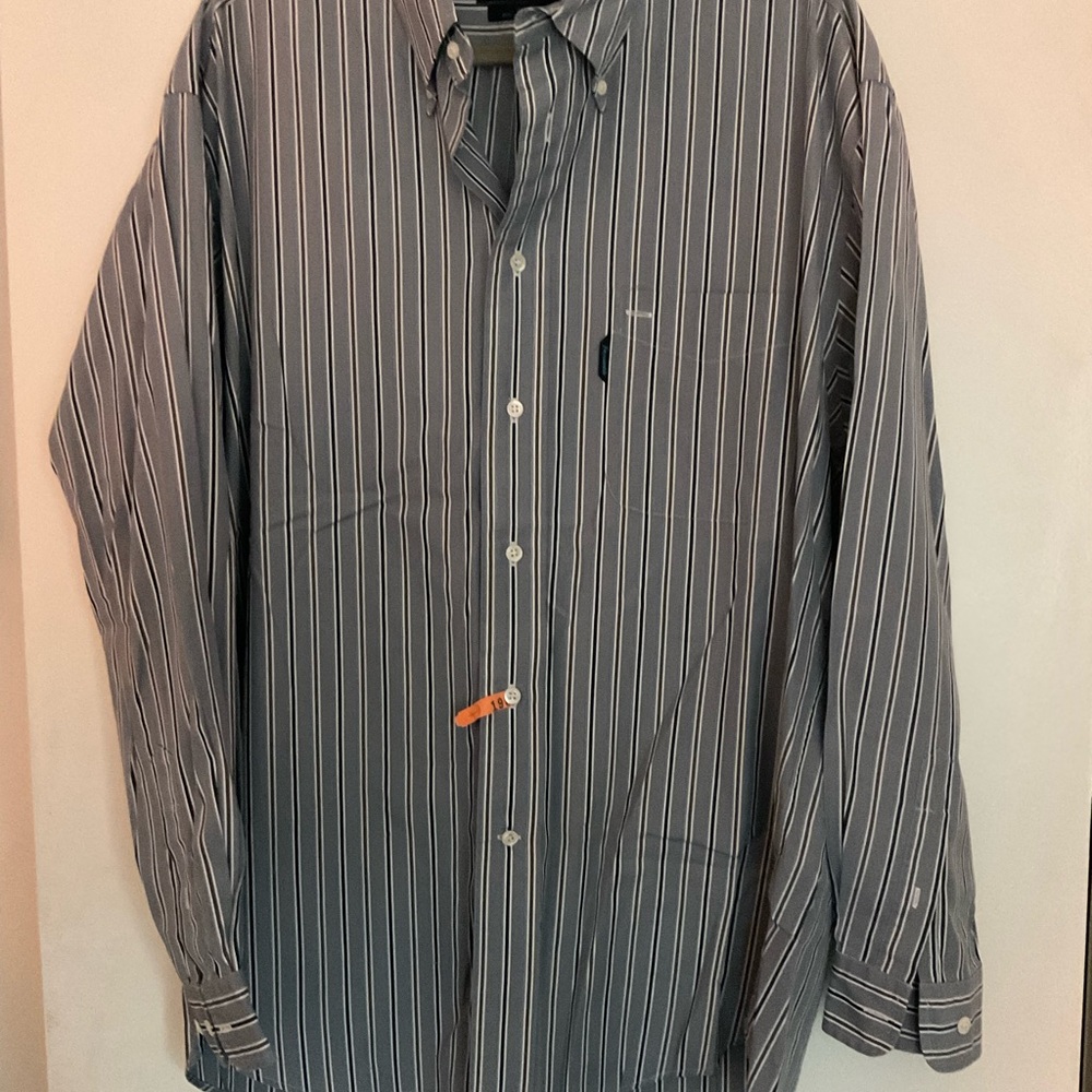 Façonnable Men’s Classic Striped Button-Down Shirt - XL